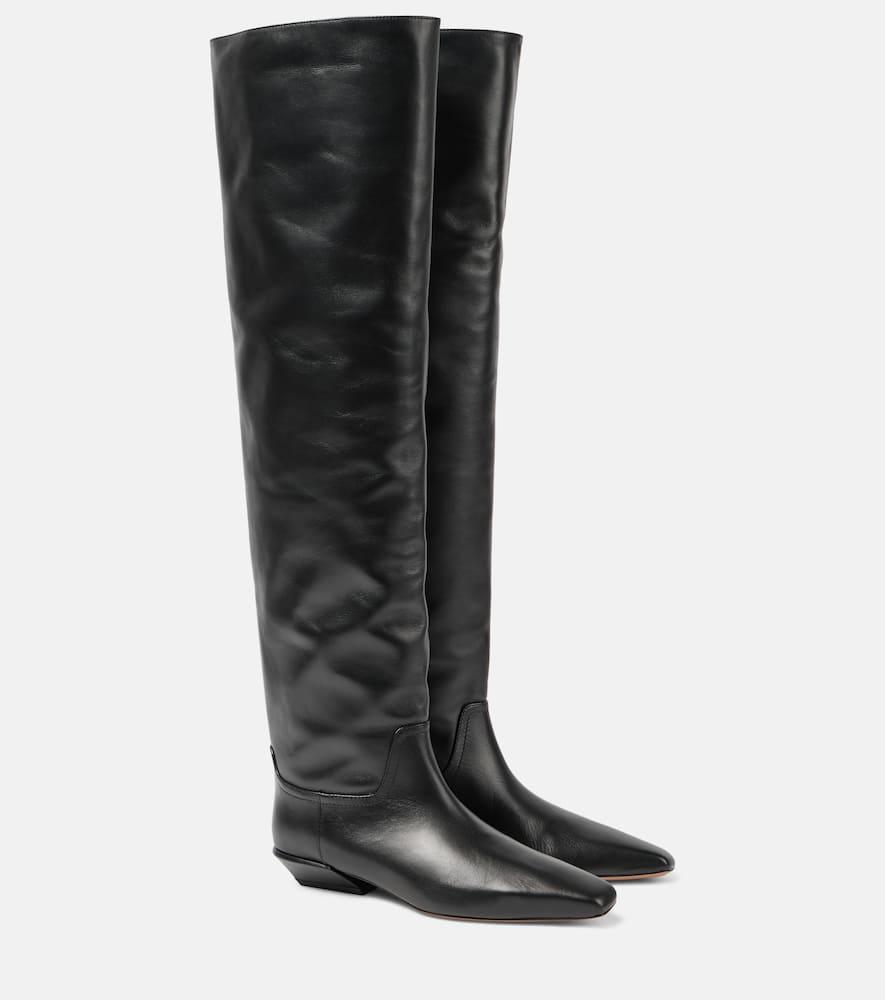 Bettina leather over-the-knee boots