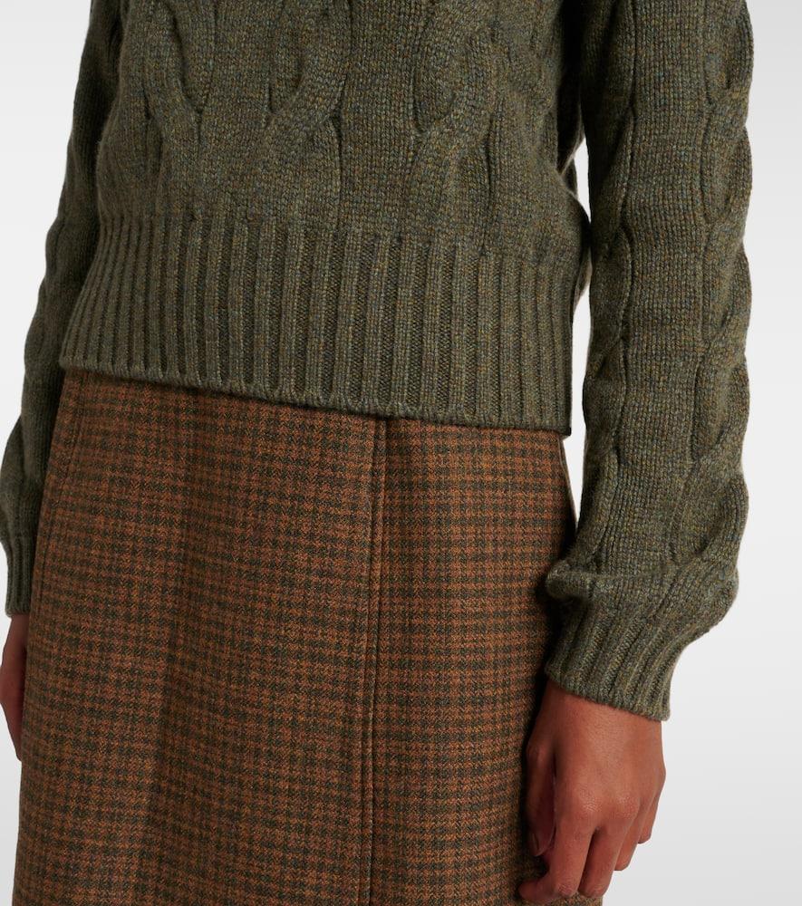 Napier cable-knit cashmere sweater