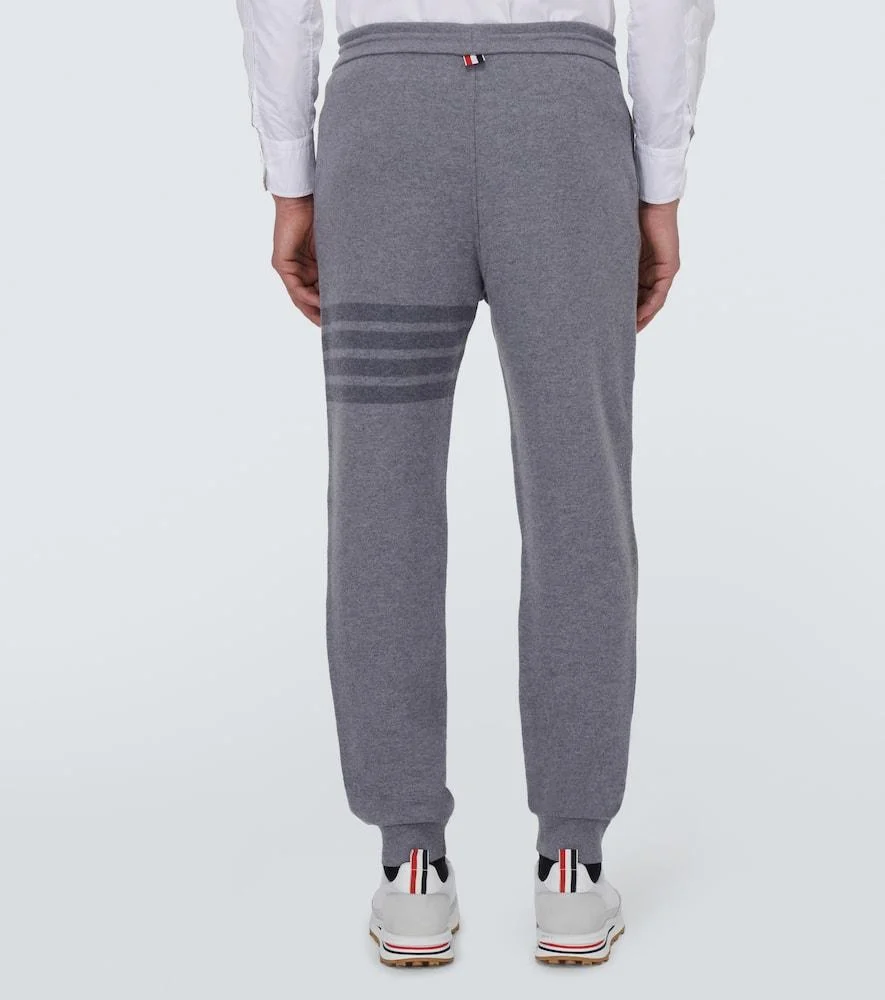 4-Bar wool-blend sweatpants