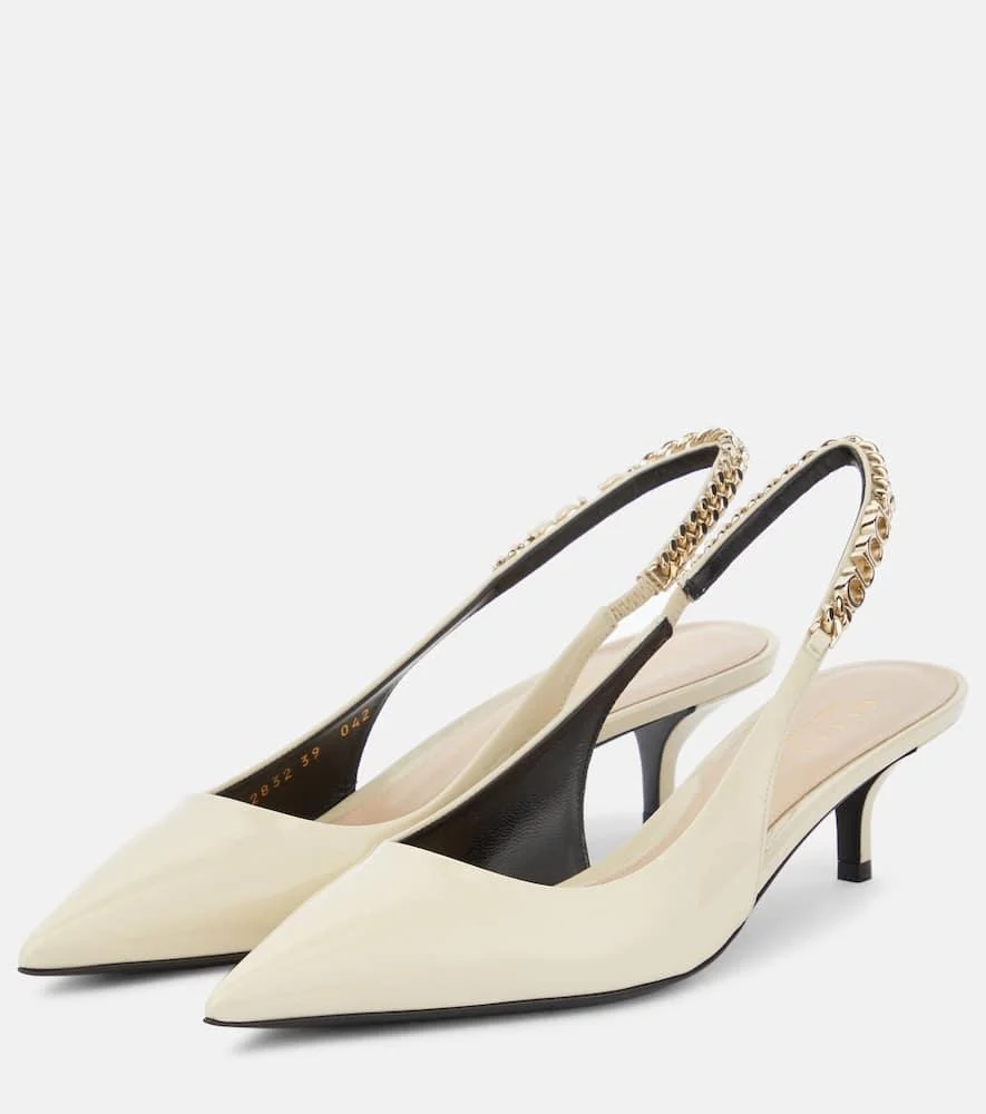 Gucci Signoria leather slingback pumps