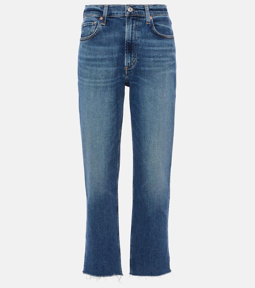 Daphne high-rise cropped straight jeans