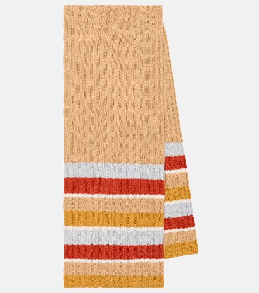 Striped cashmere scarf