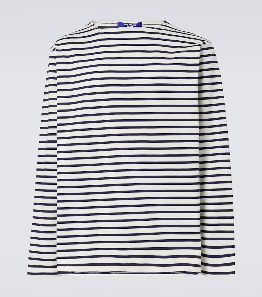 Striped cotton-blend T-shirt