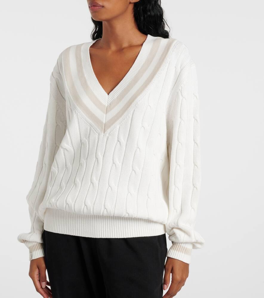 Louie cable-knit cotton sweater