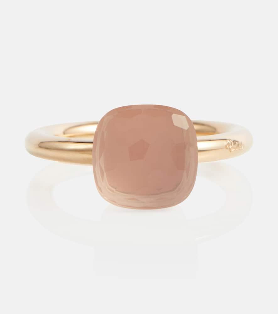 Nudo 18kt gold ring with rose quartz