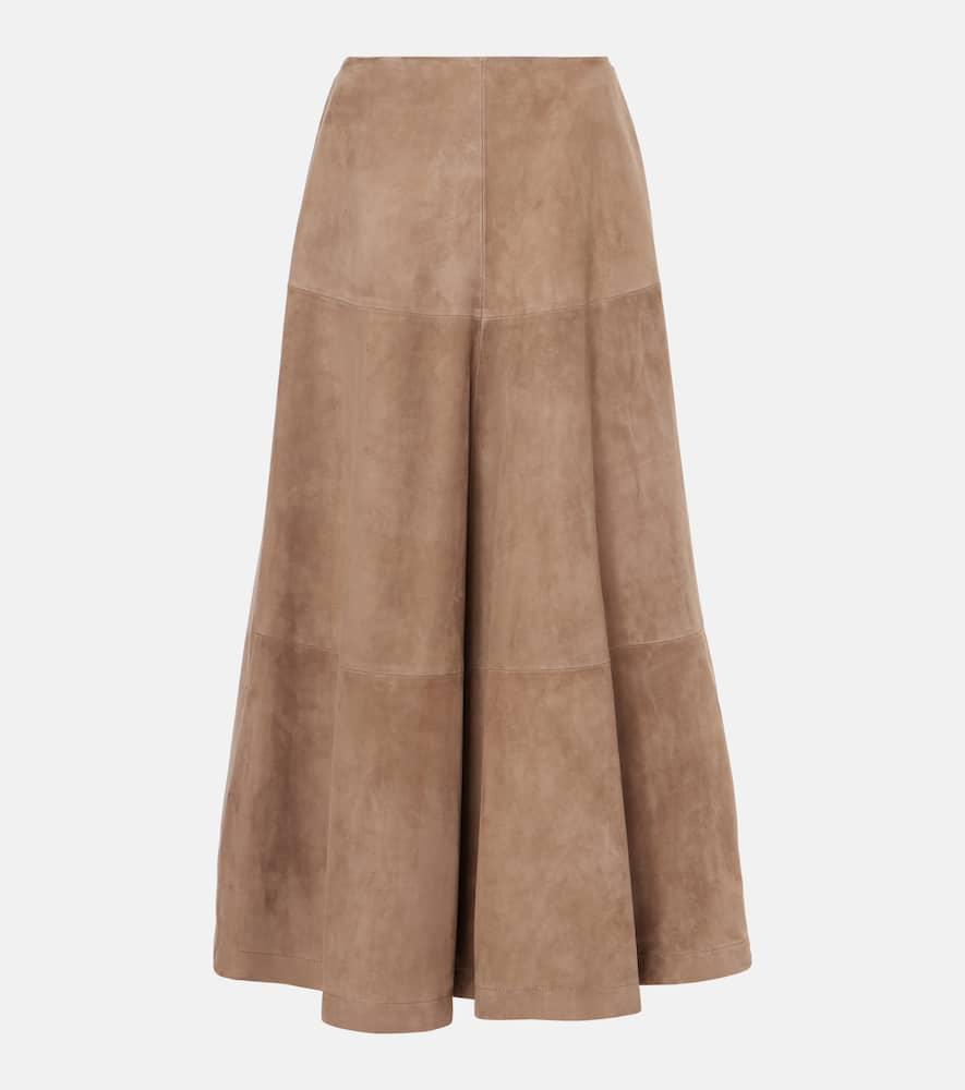 Varda suede midi skirt