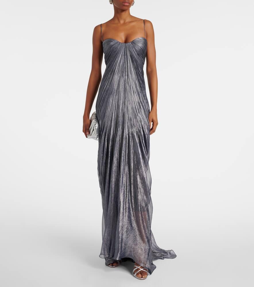 Victoria draped silk gown