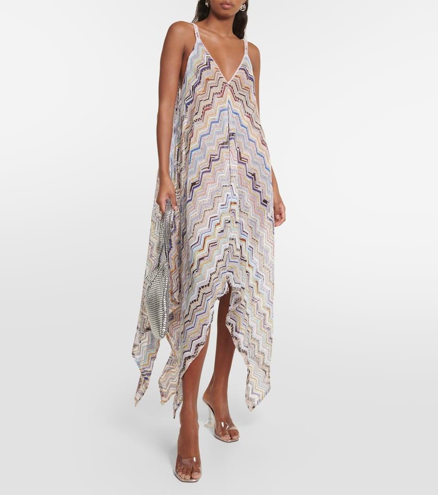 Zig Zag Lamée Beach Dress