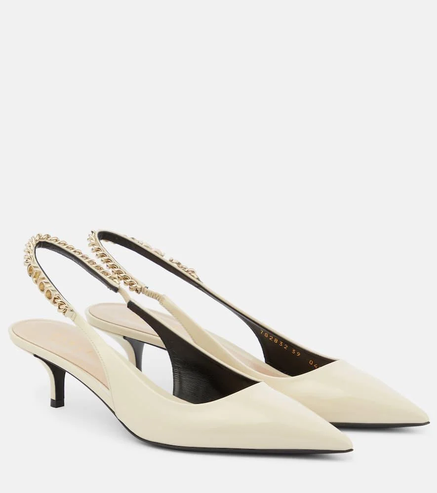 Gucci Signoria leather slingback pumps