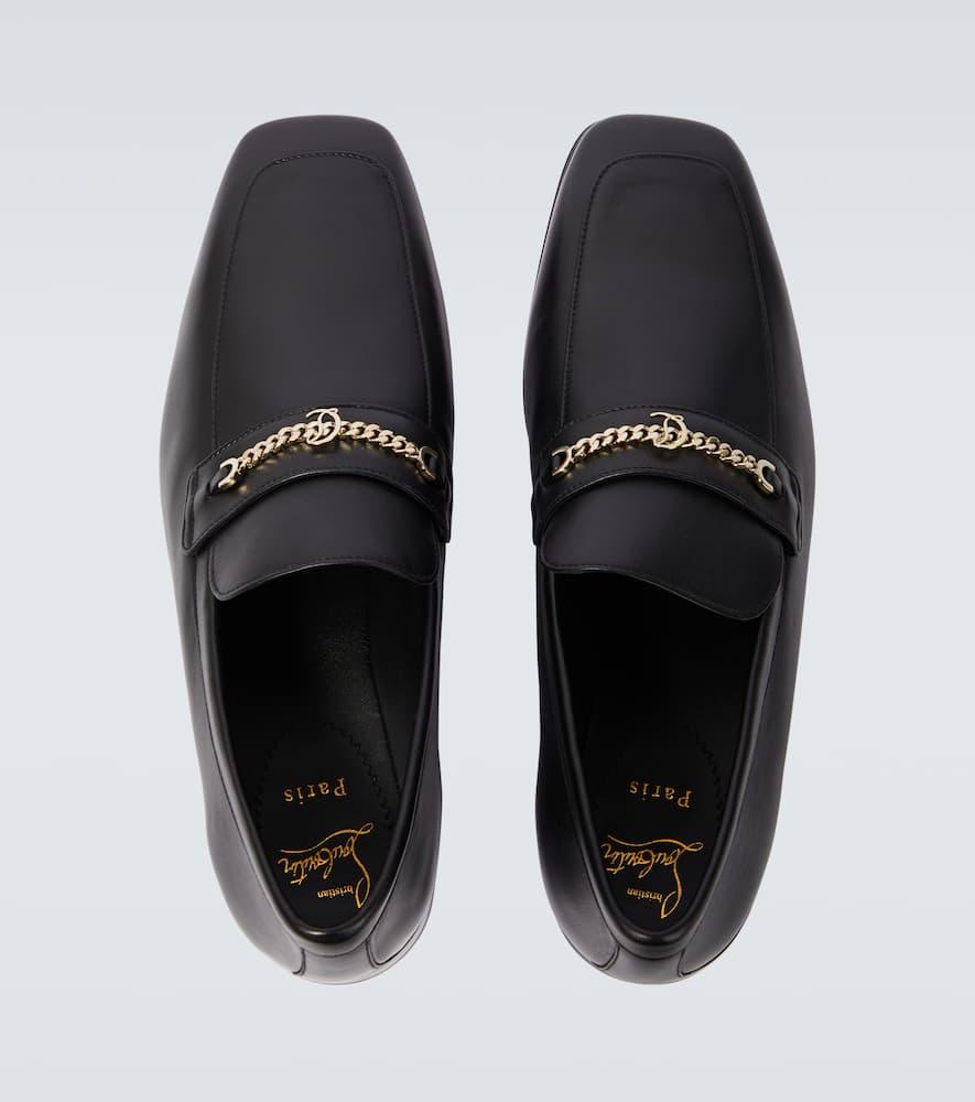 MJ Moc chain-detail leather loafers