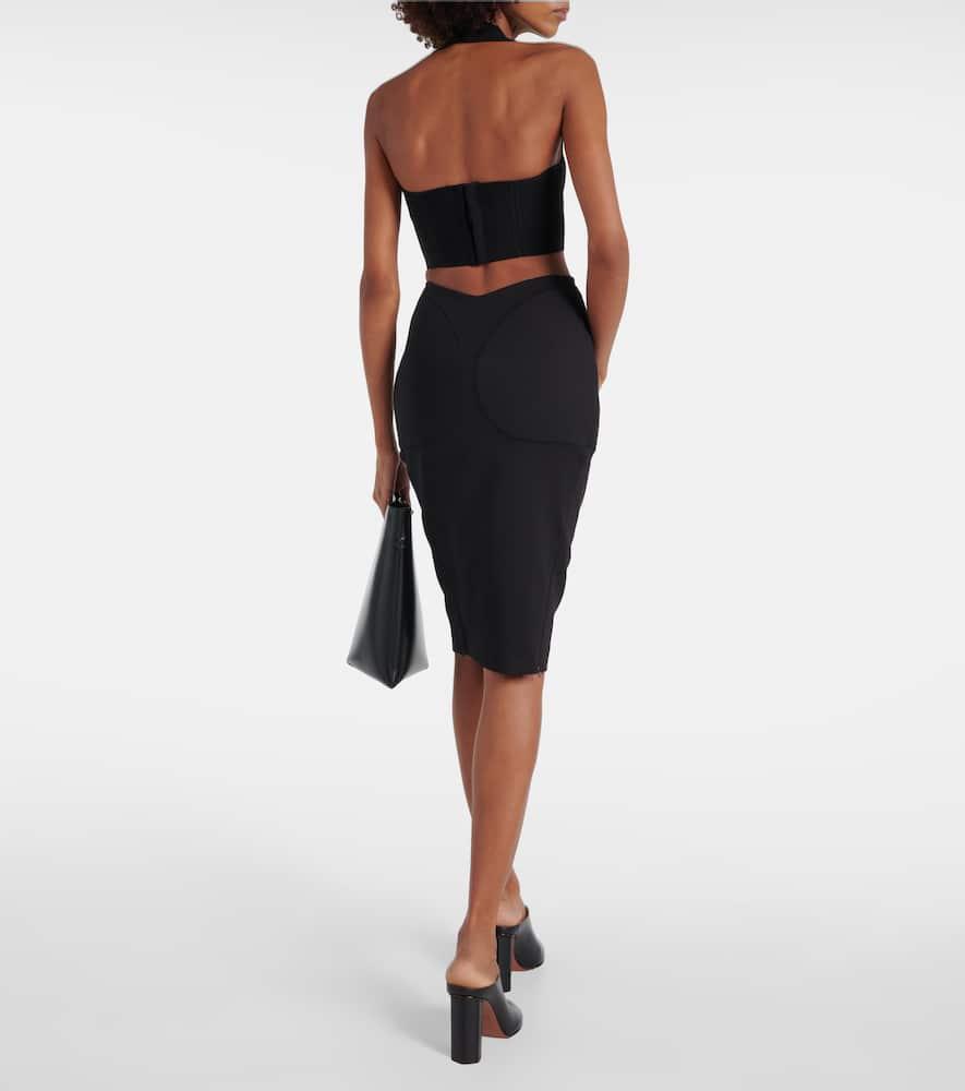 Ruched pencil skirt