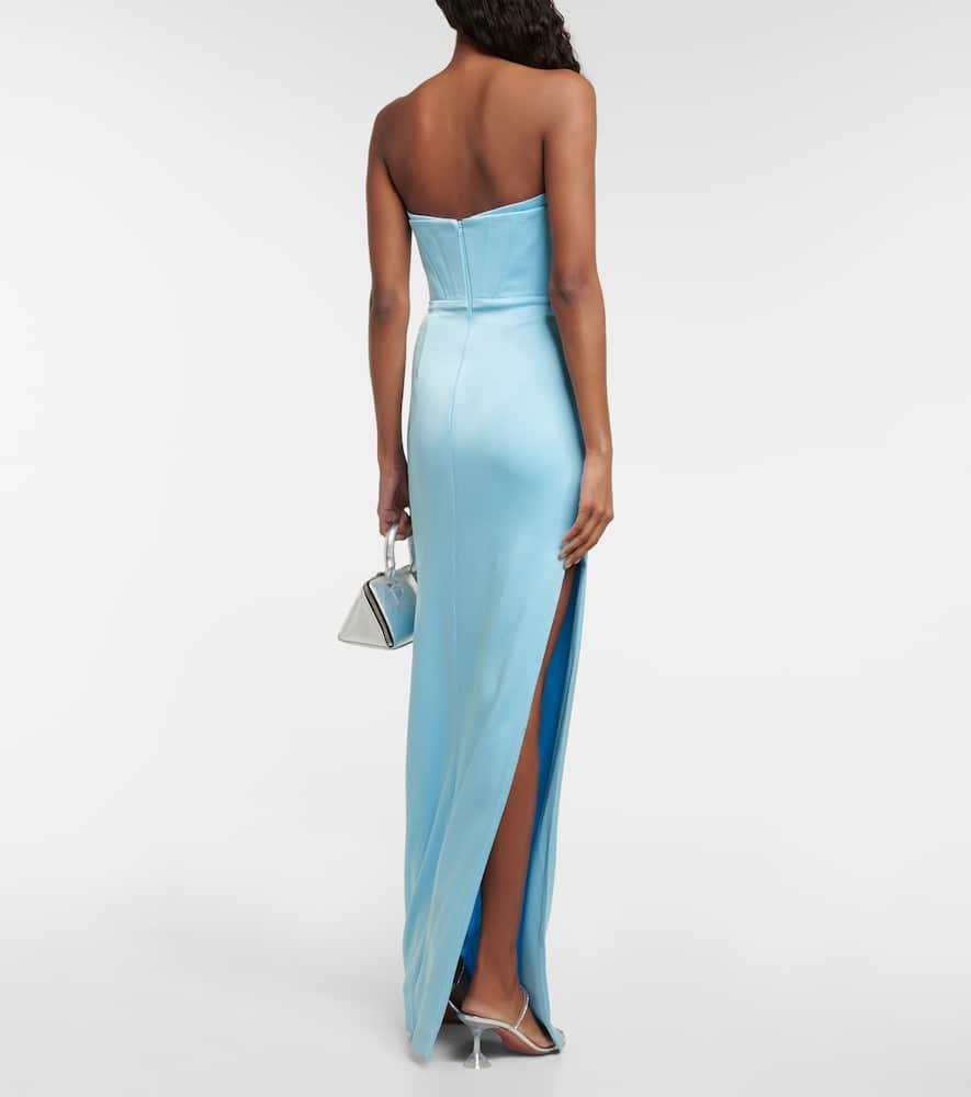 Honore satin maxi dress