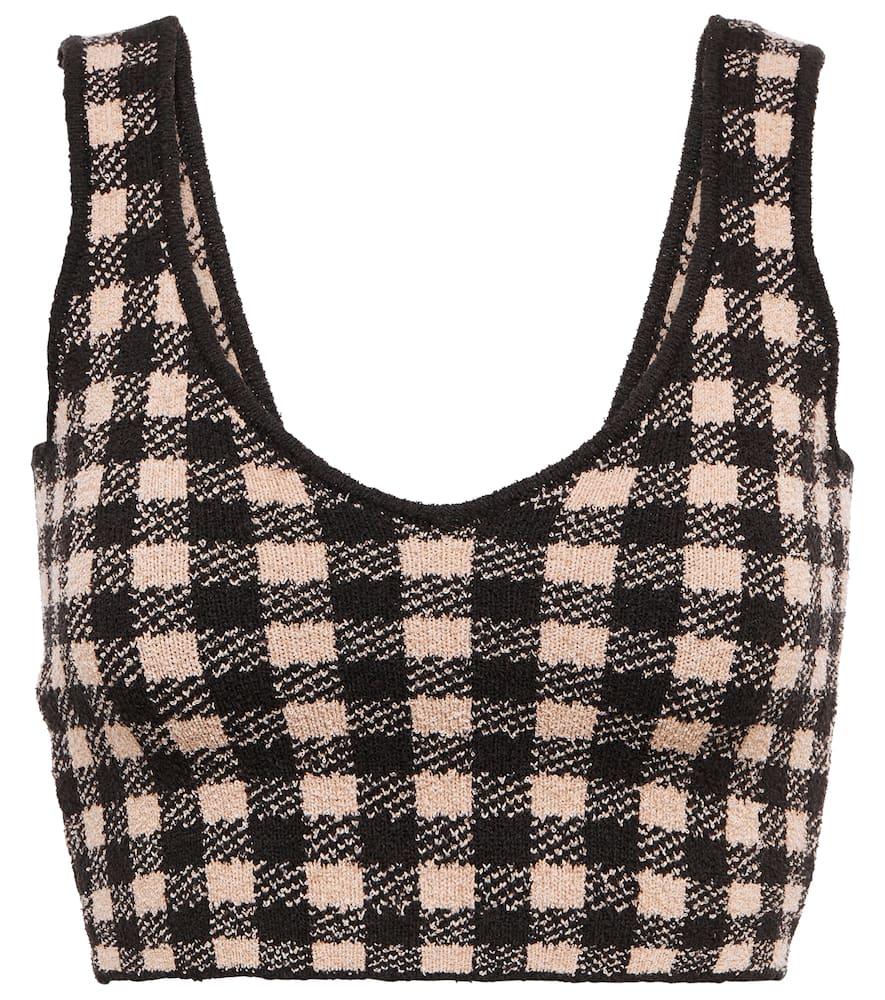 Argia checked crop top