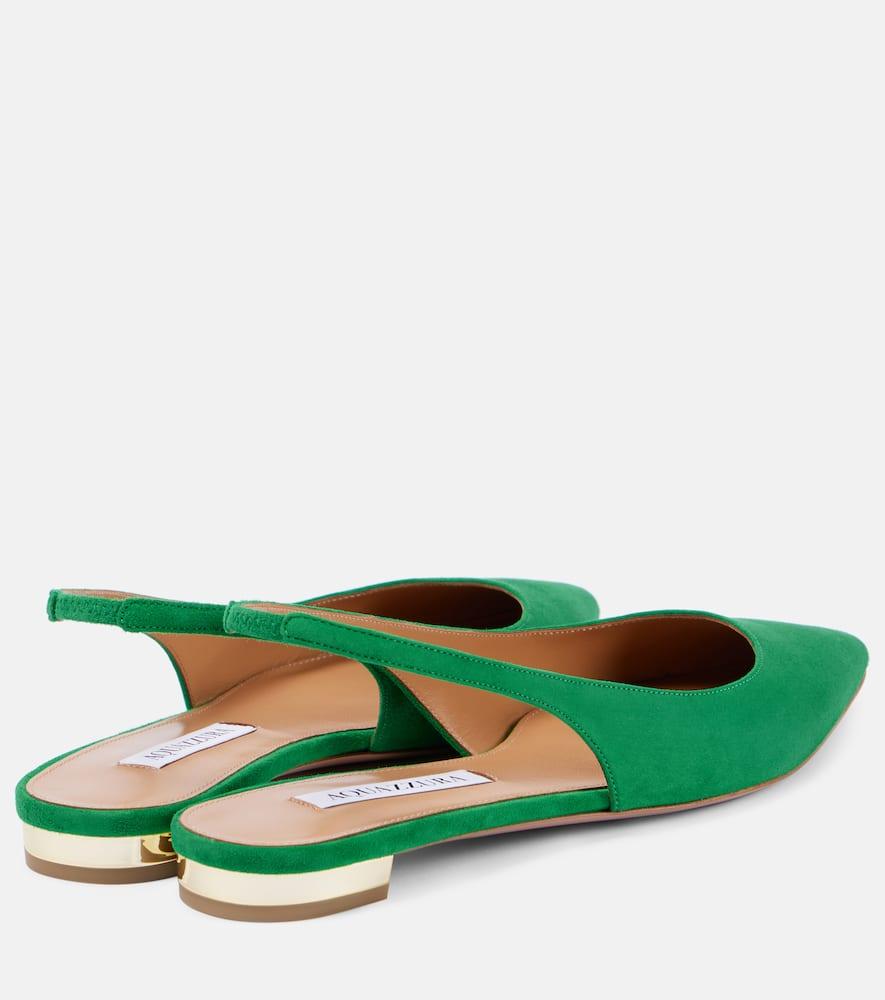 Purist suede slingback flats