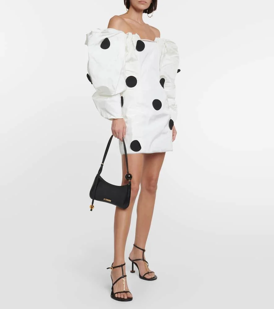 La Robe Taffetas polka-dot minidress