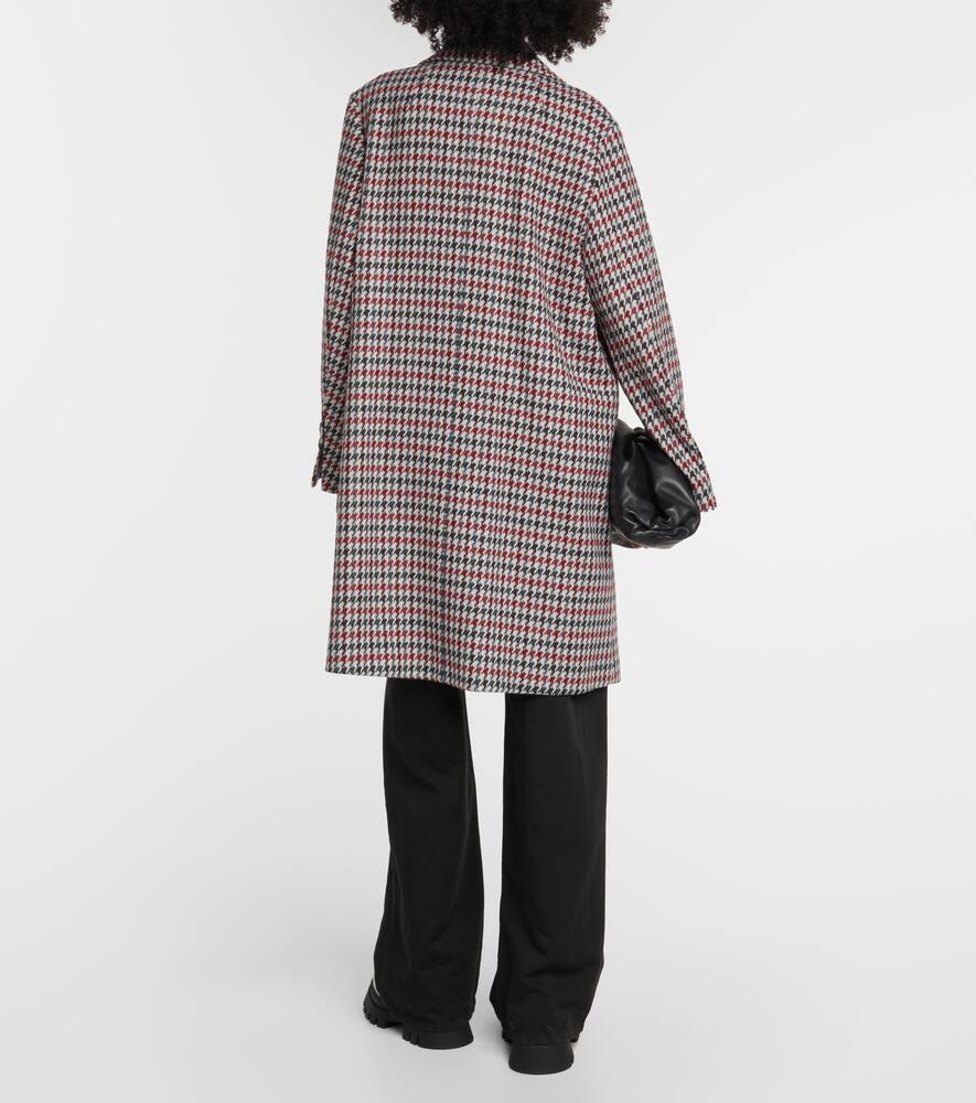 Vichy wool-blend coat