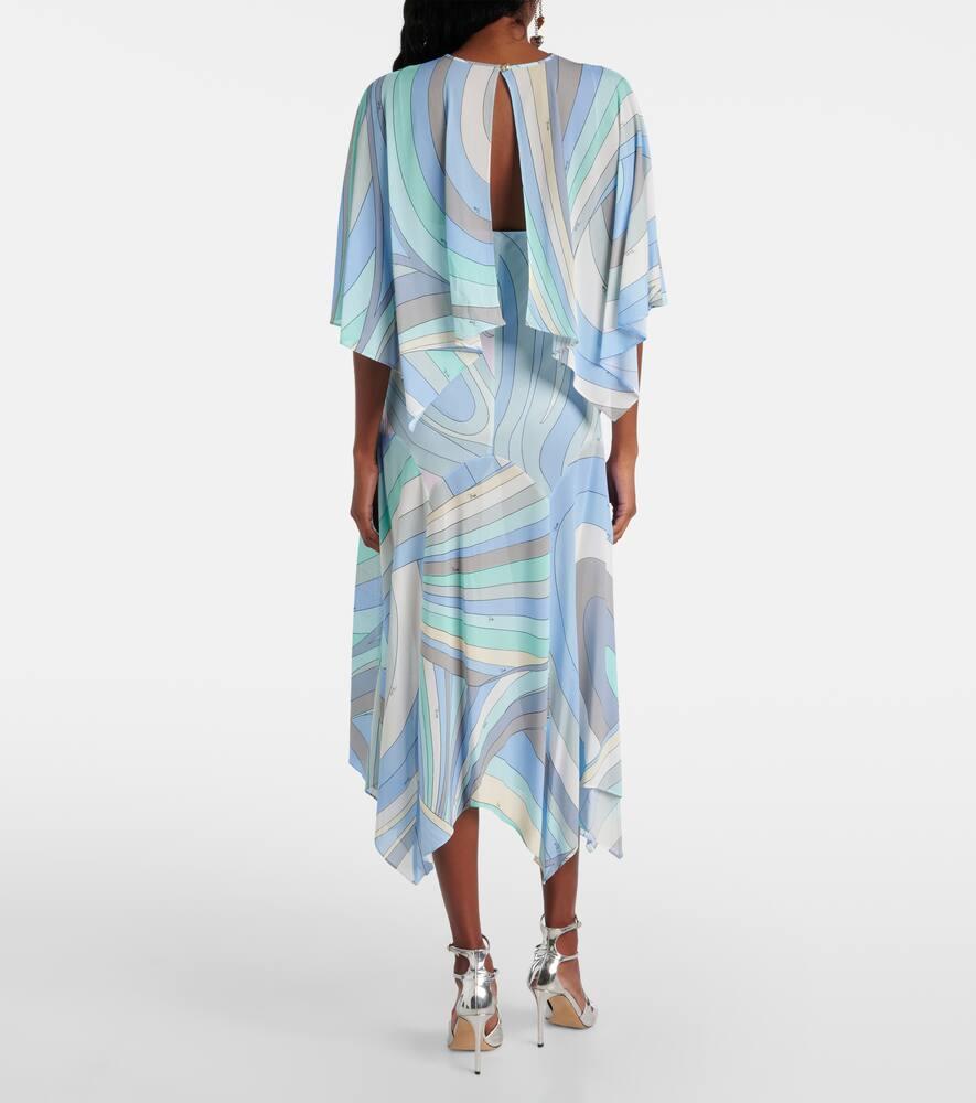 Iride draped jersey muslin midi dress