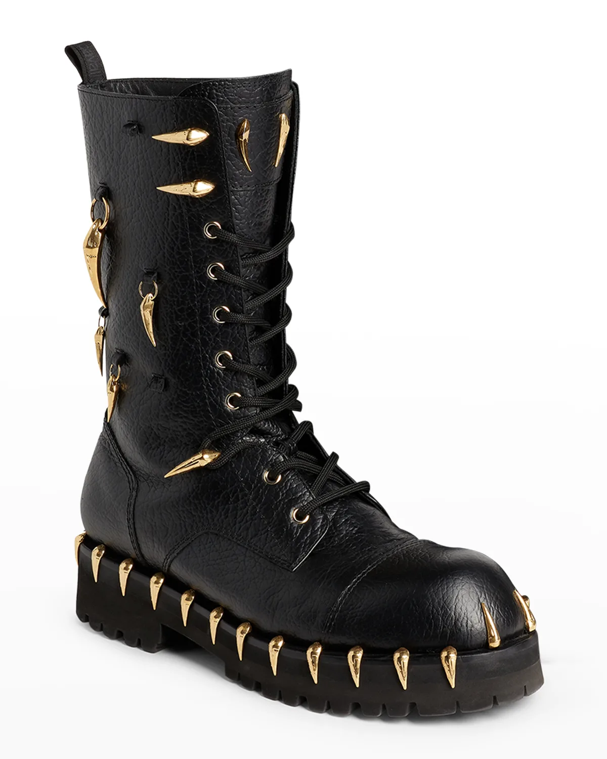 Saber Tooth Pierced Combat Boots