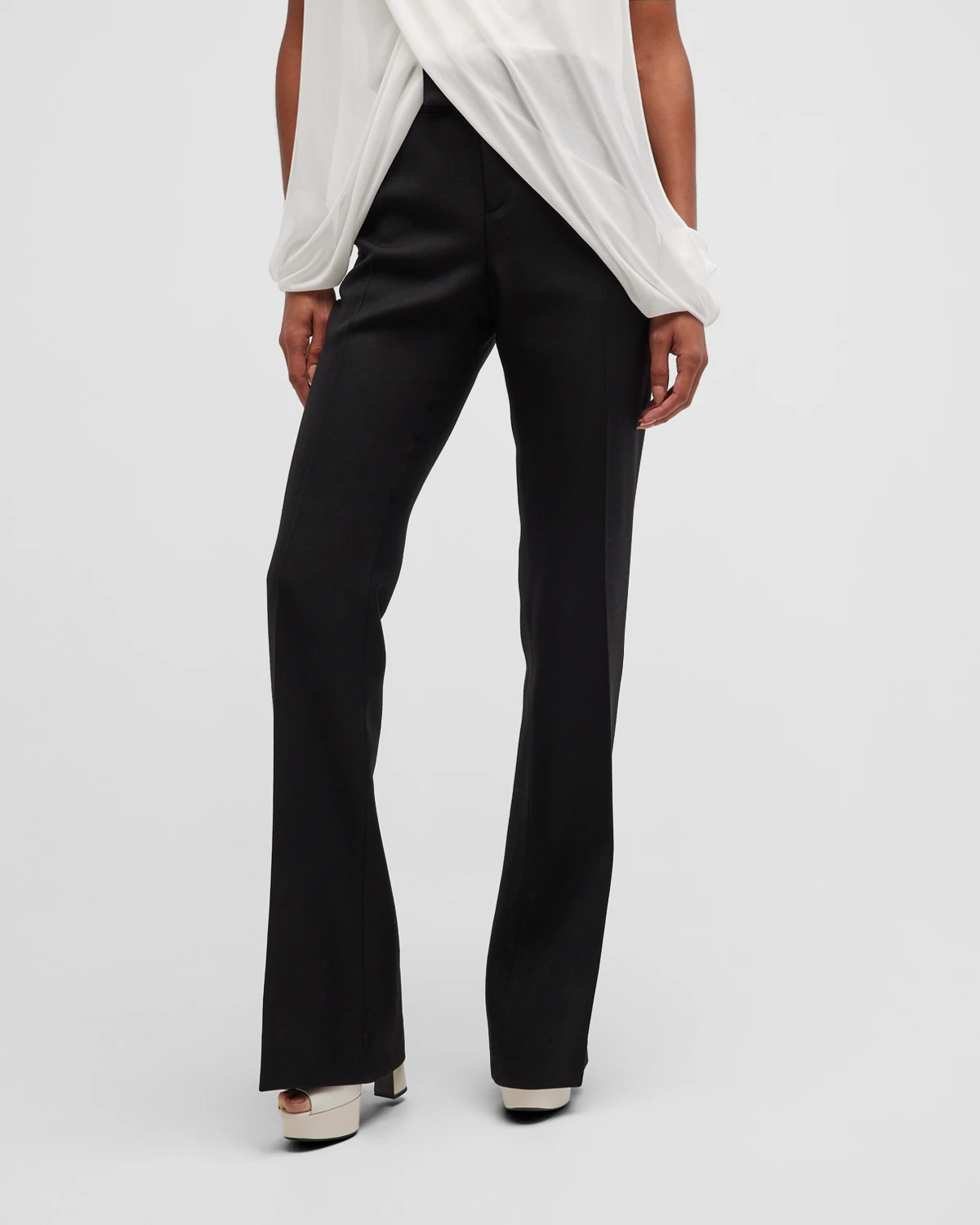 Tailored Flare Twill Pants