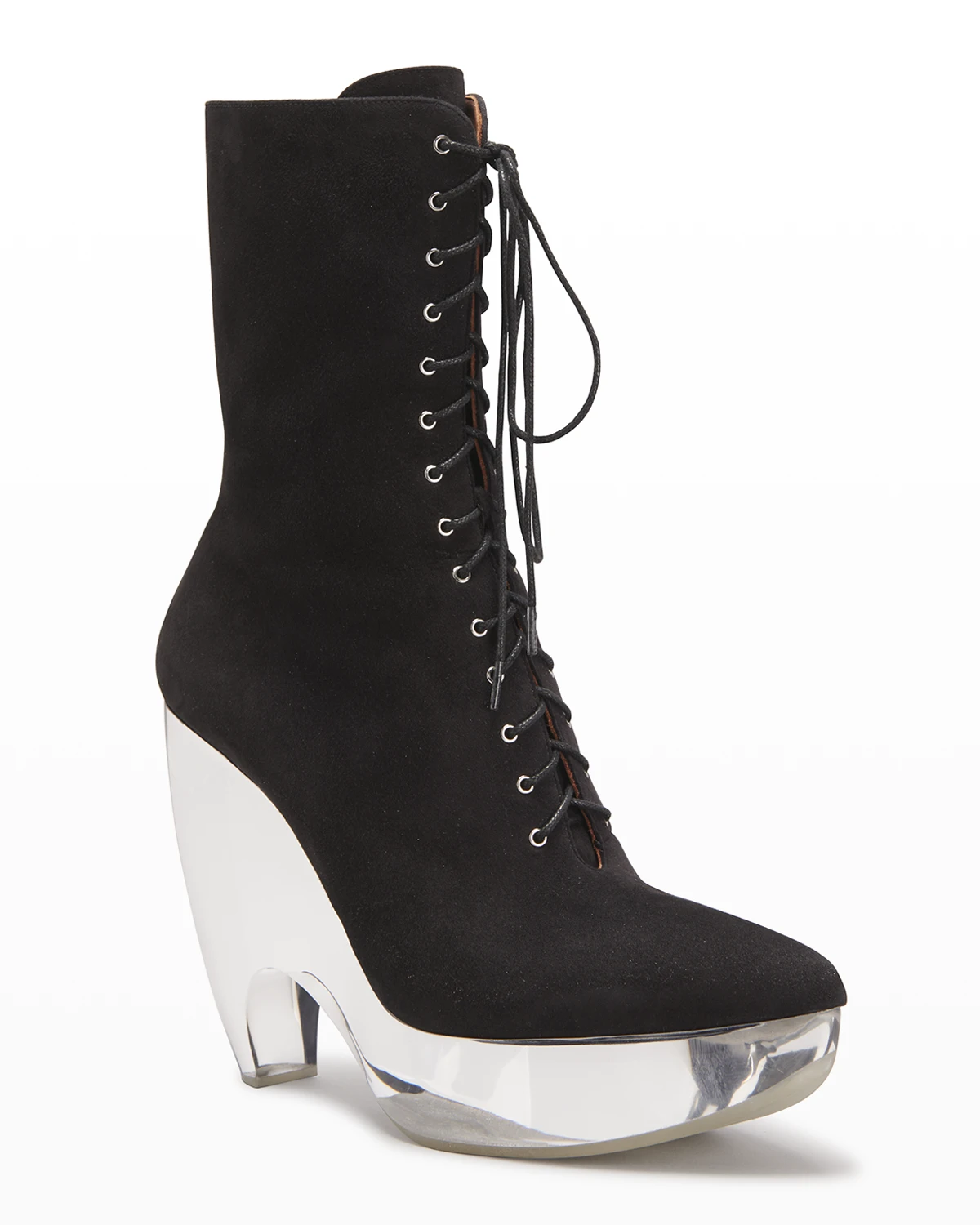 Suede Suede Plexi-Sole Booties