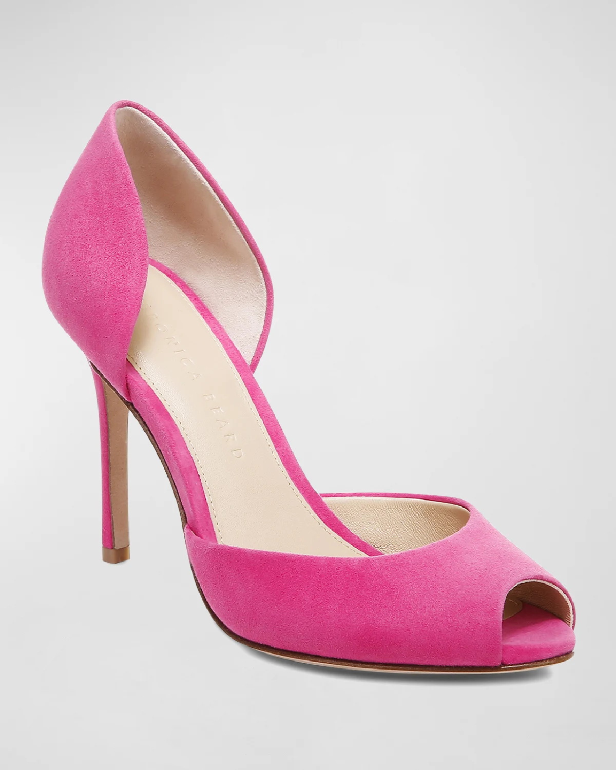 Gadot Suede Peep-Toe Pumps