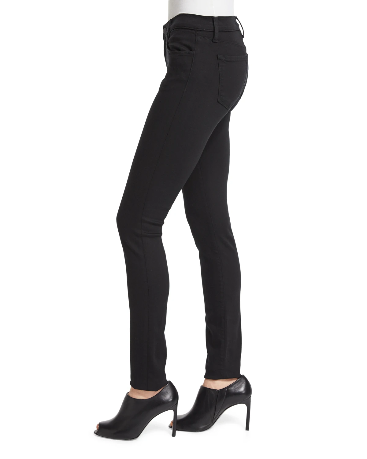 Mid-Rise Super-Skinny Ankle Jeans, Seriously Black