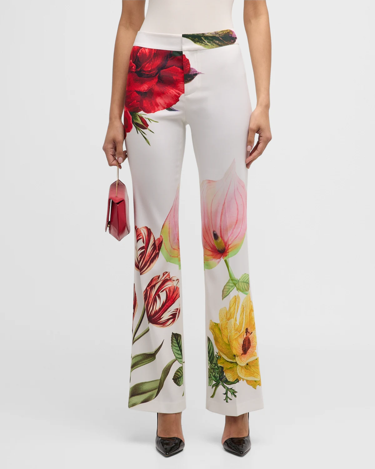 Livi Floral Le Parisien Mid-Rise Bootcut Trousers 