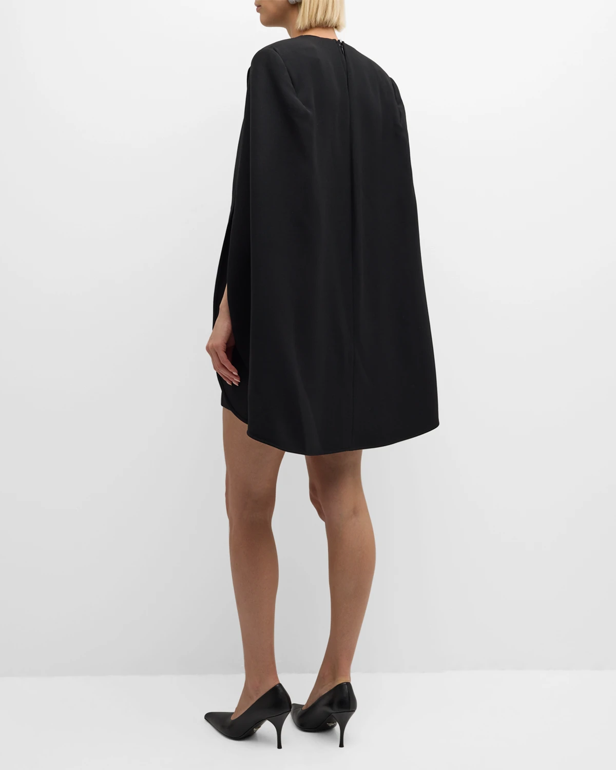 Structured Cape Mini Dress