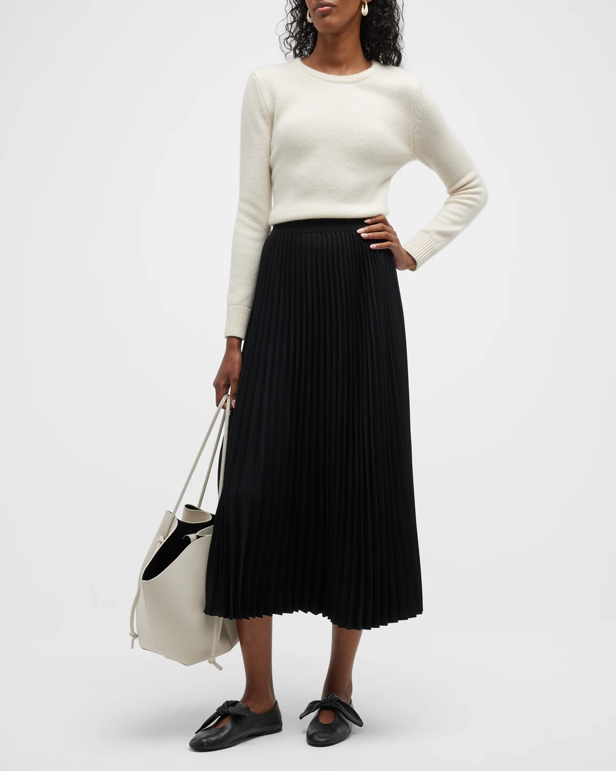 Pleated Midi Skirt