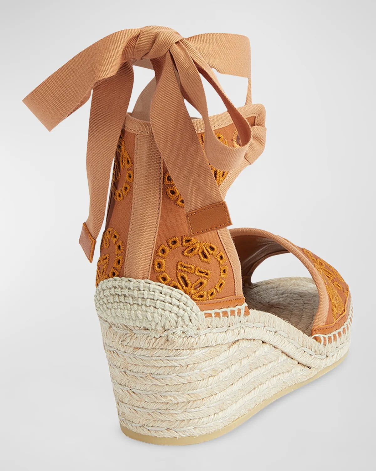 Damita GG Eyelet Wedge Espadrille Sandals