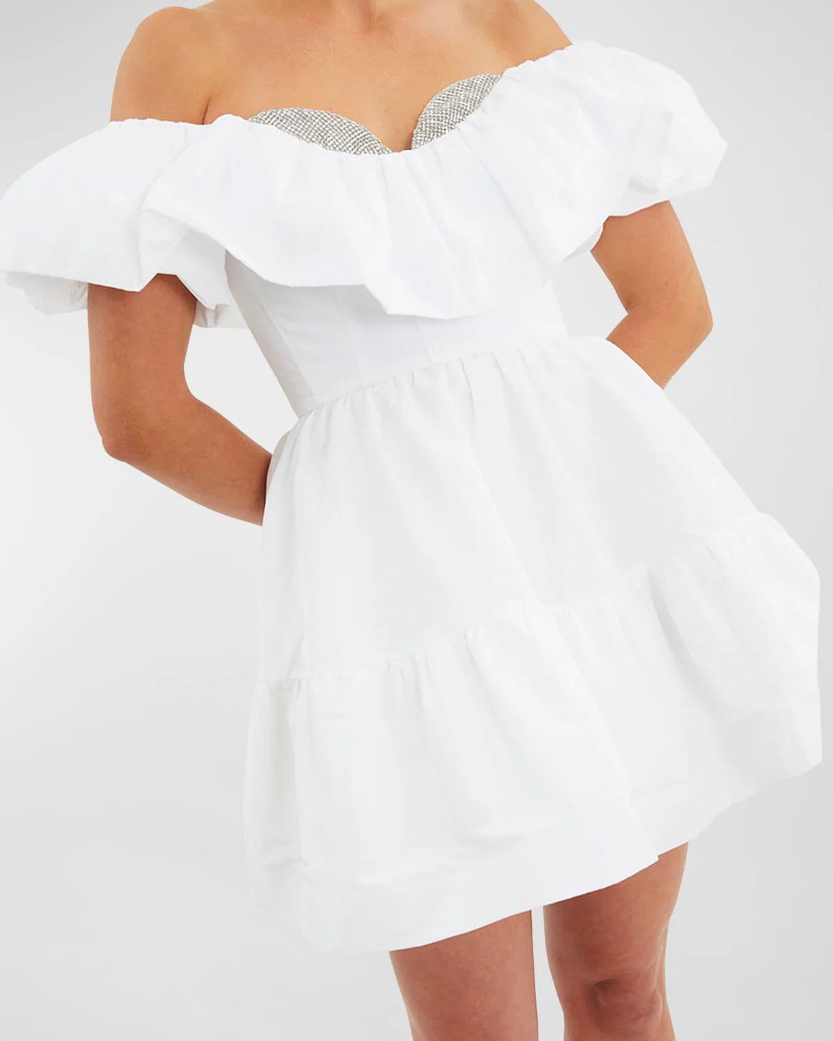 Mallory Off-Shoulder Fit-&-Flare Mini Dress