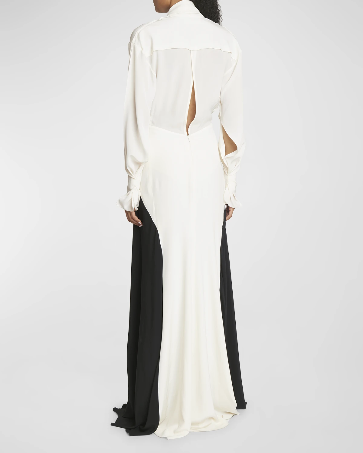 Contrast Gown with Tie Detail