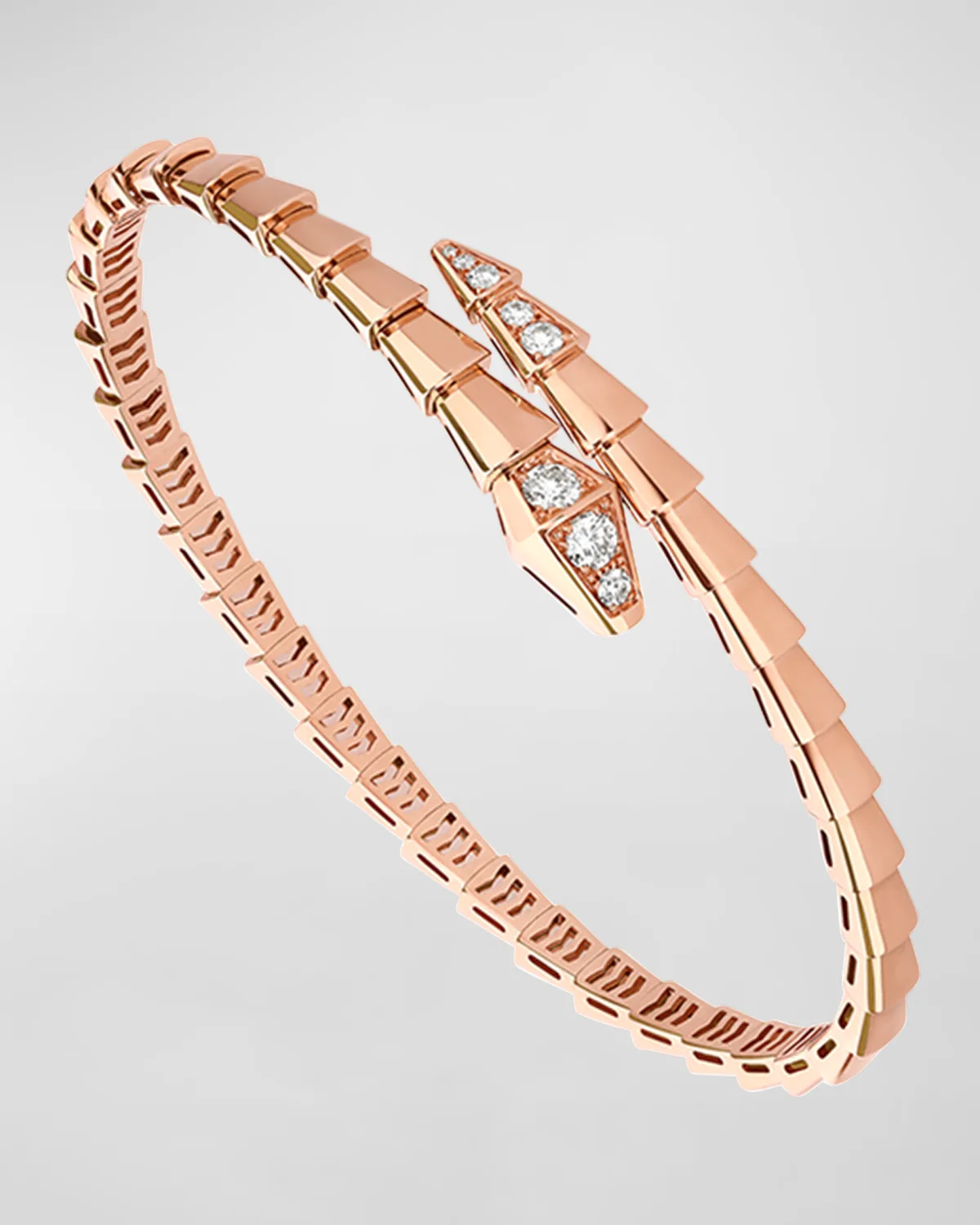 Serpenti Viper Diamond Bracelet in 18K Rose Gold