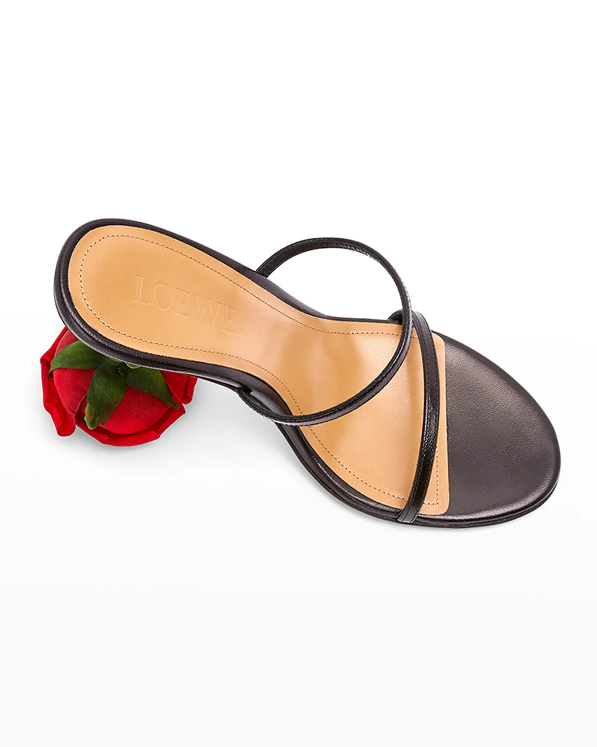 Rose Two-Band Slide Sandals