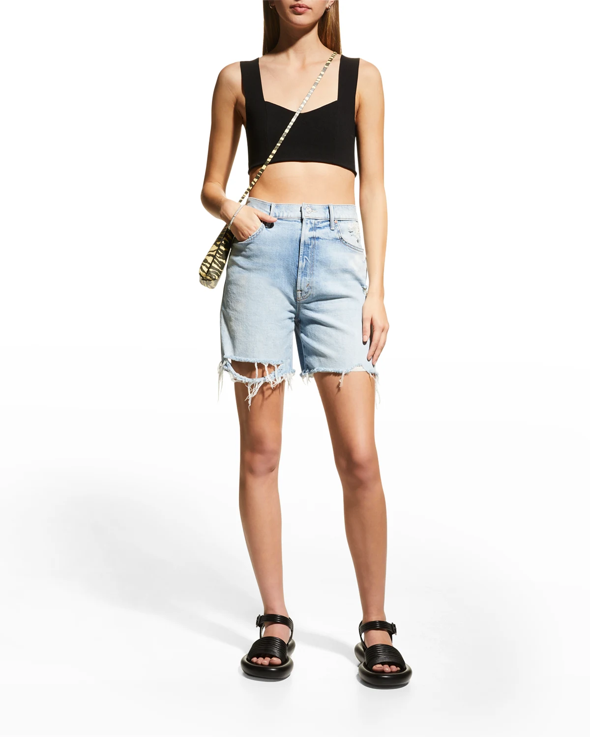 Jordana Seamed Cropped Bra Top