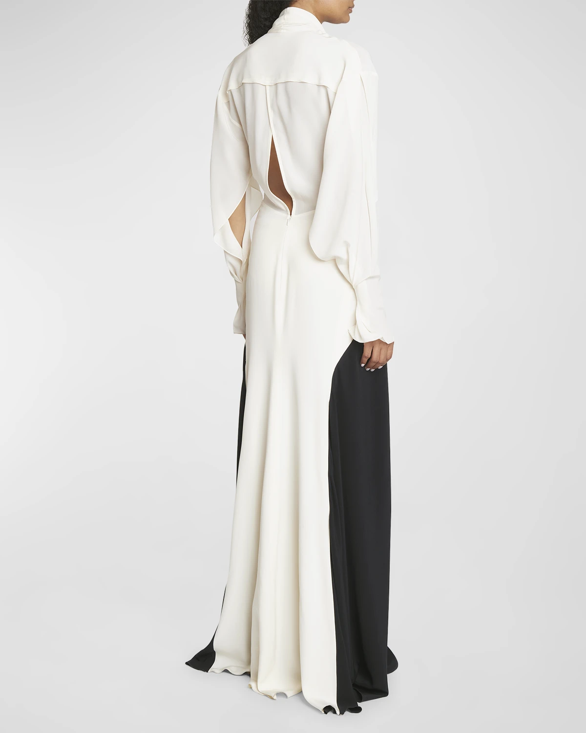 Contrast Gown with Tie Detail