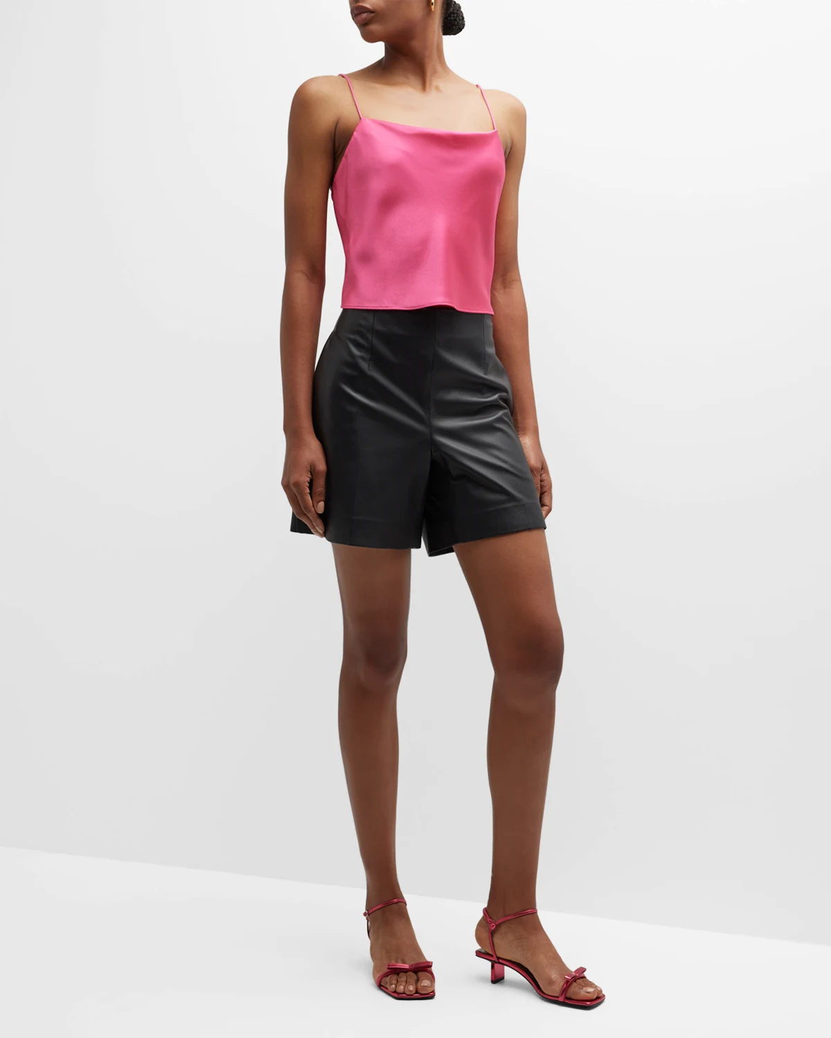 Harmon Cropped Draped Slip Tank 