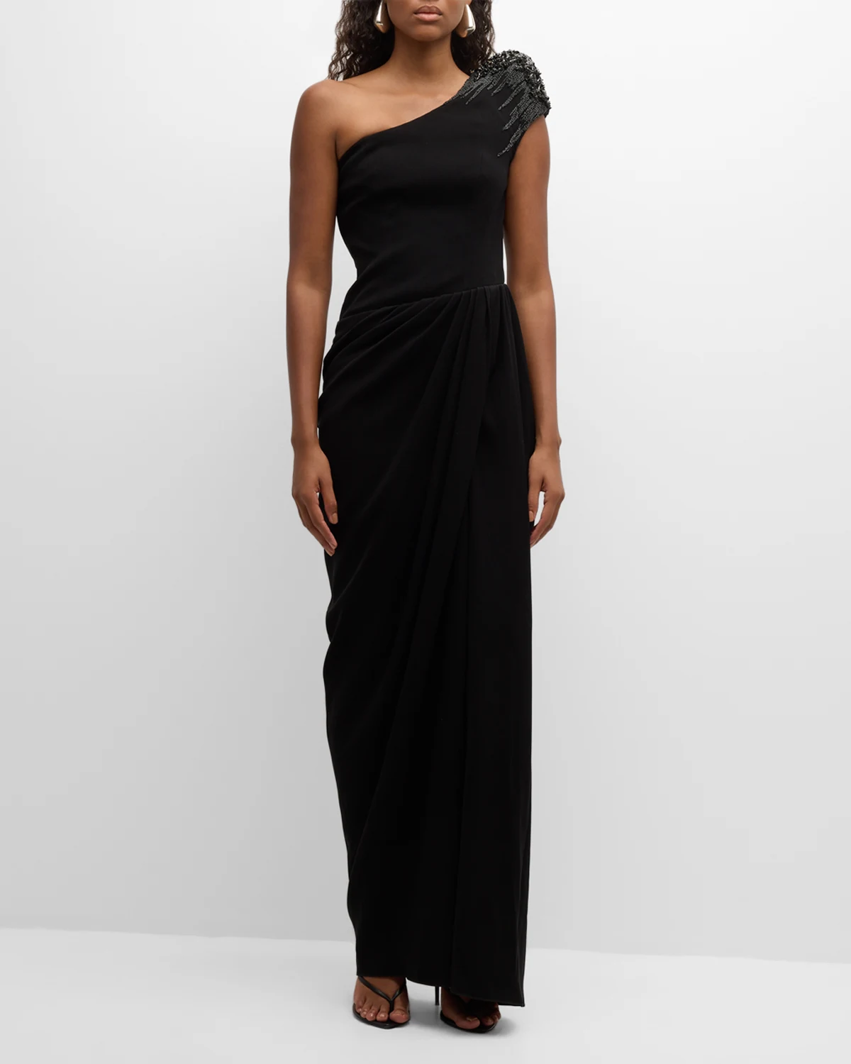 Crystal One-Shoulder Gown