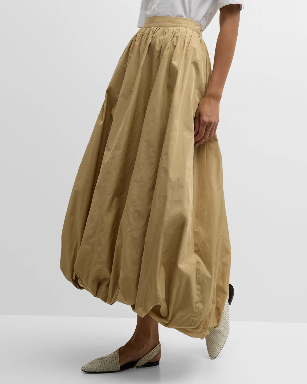 High-Waist Maxi Bubble Skirt