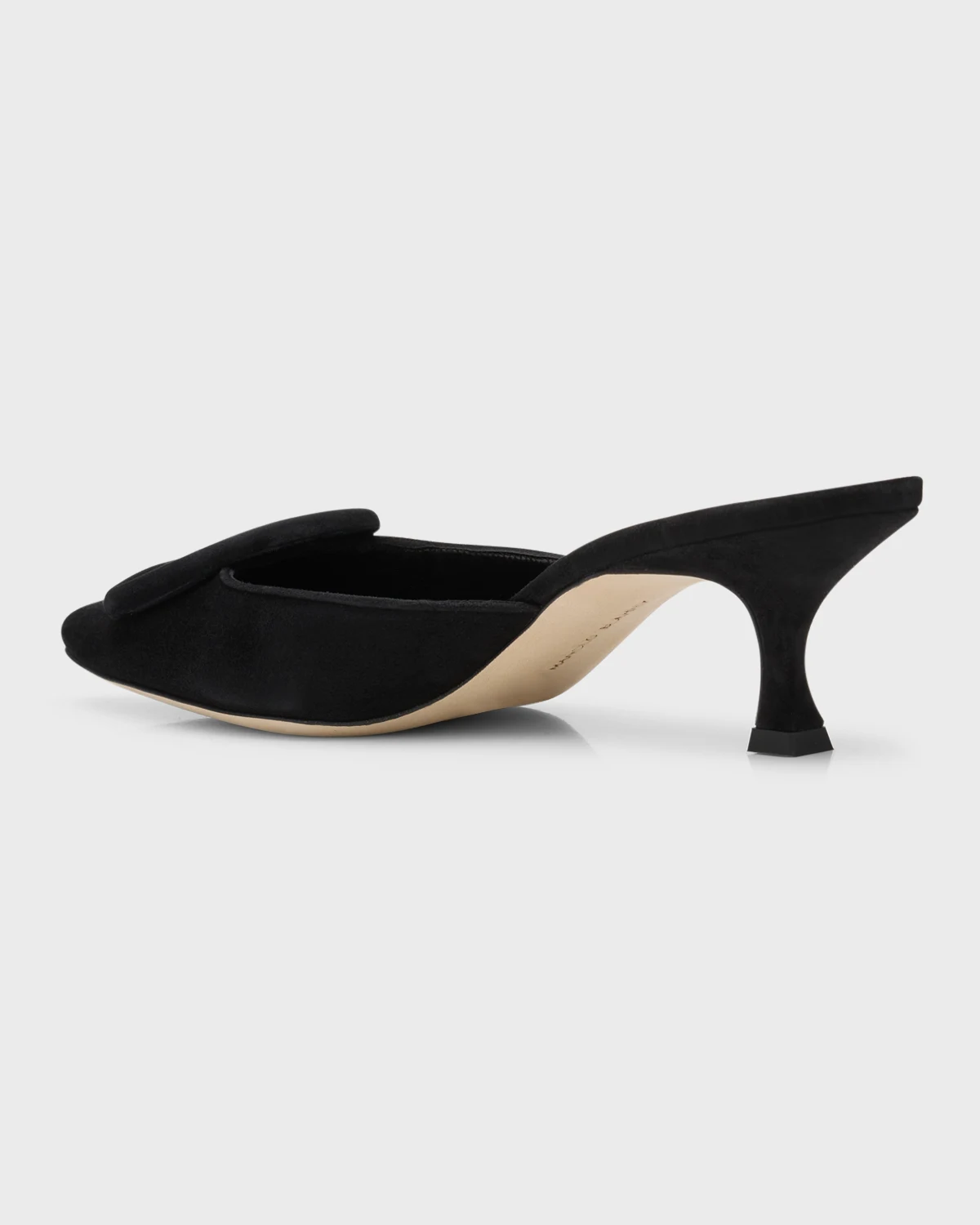 Maysale Suede Buckle Mules