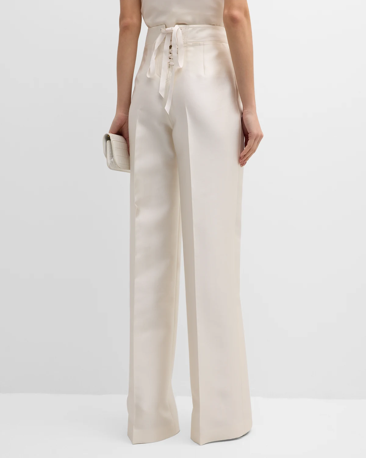 High-Waisted Pleated Sailor Trousers