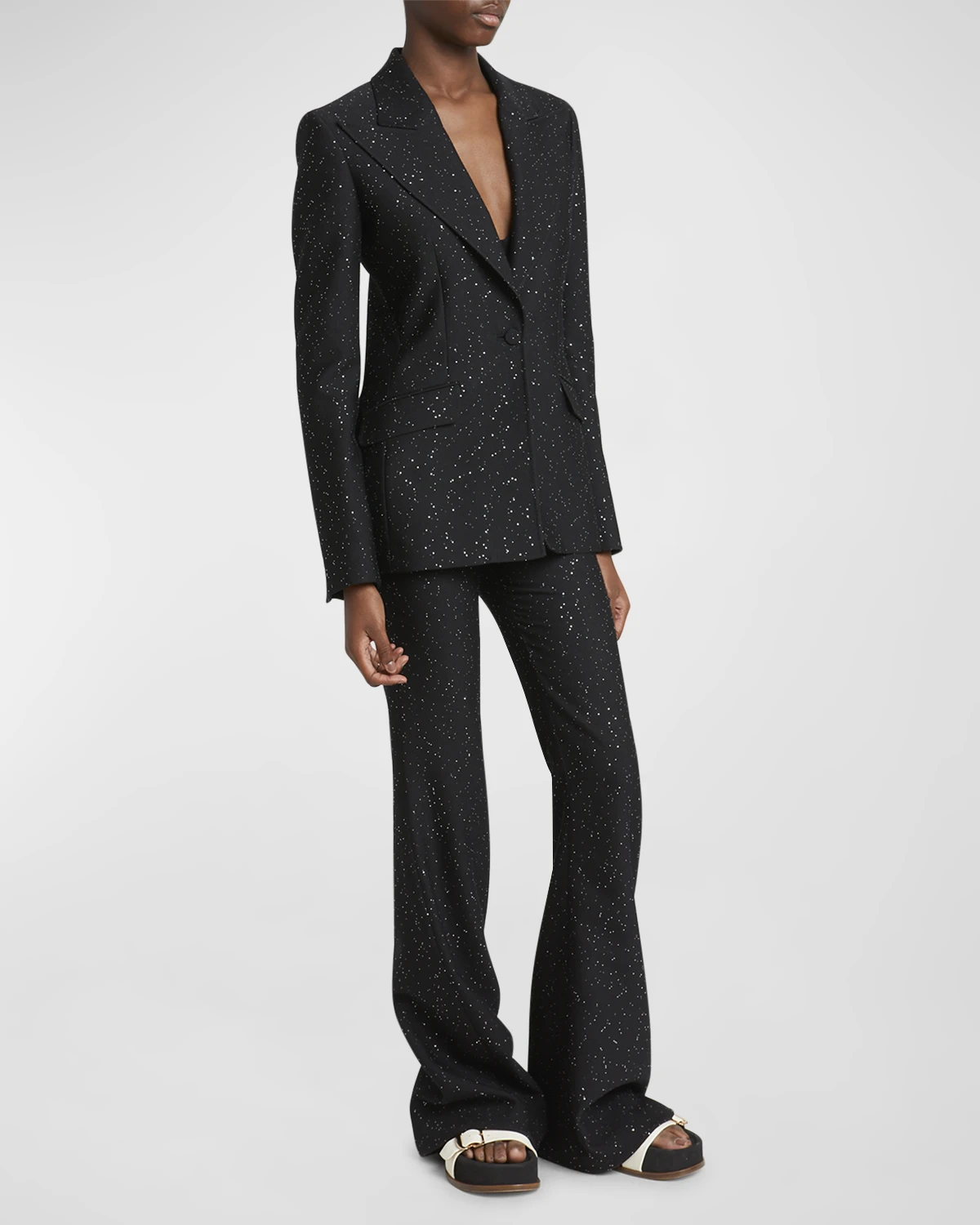 Leiva Micro Sequined Blazer Jacket