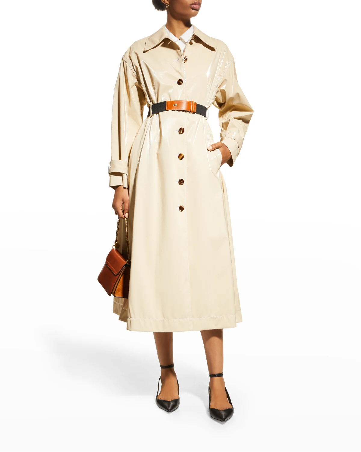 Coated Reversible Trench Coat