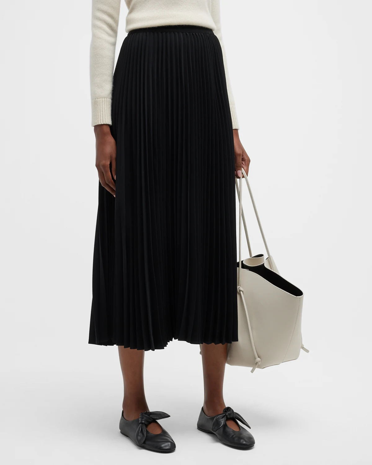 Pleated Midi Skirt