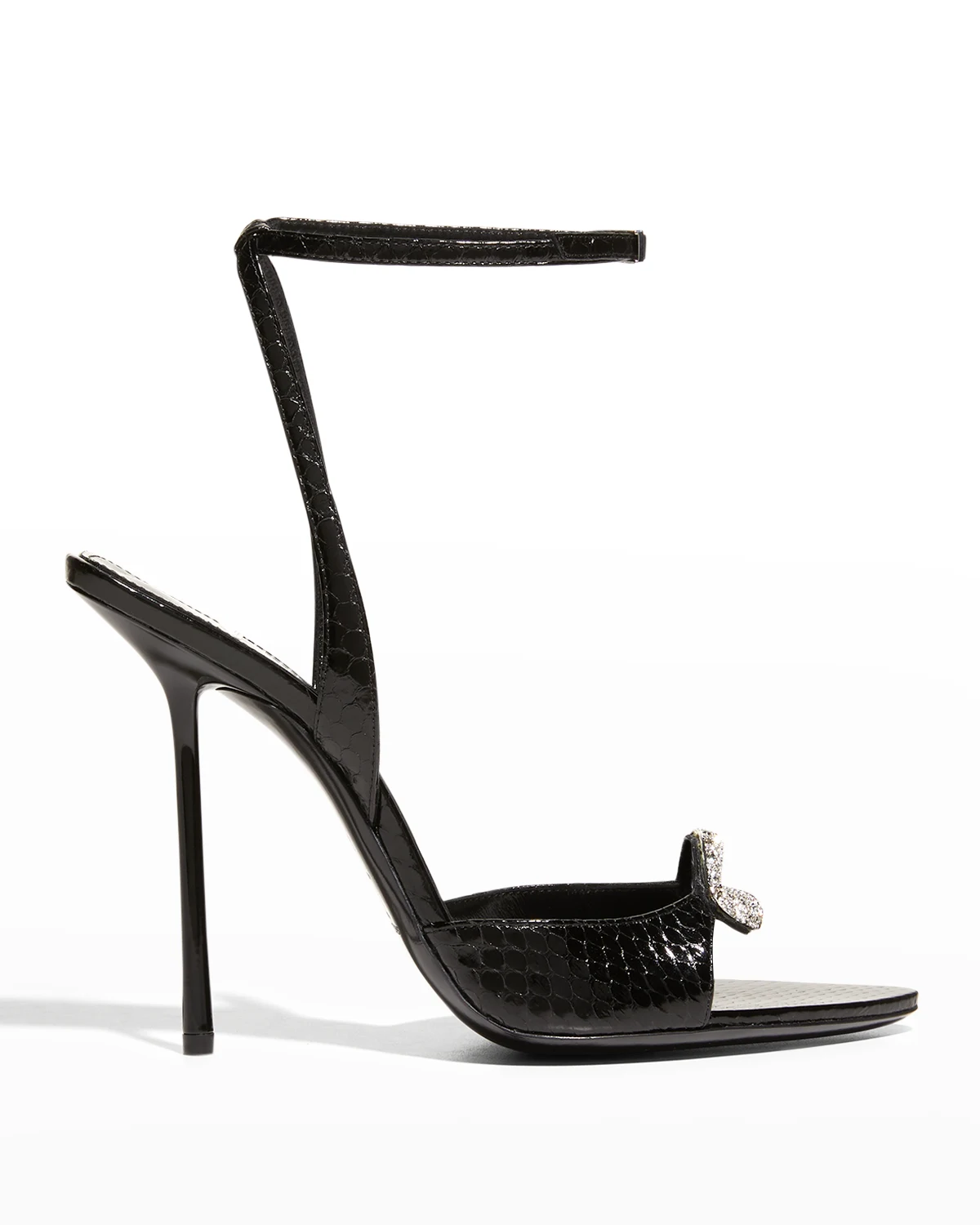 Giqua Kiss Ankle-Strap Snakeskin Sandals