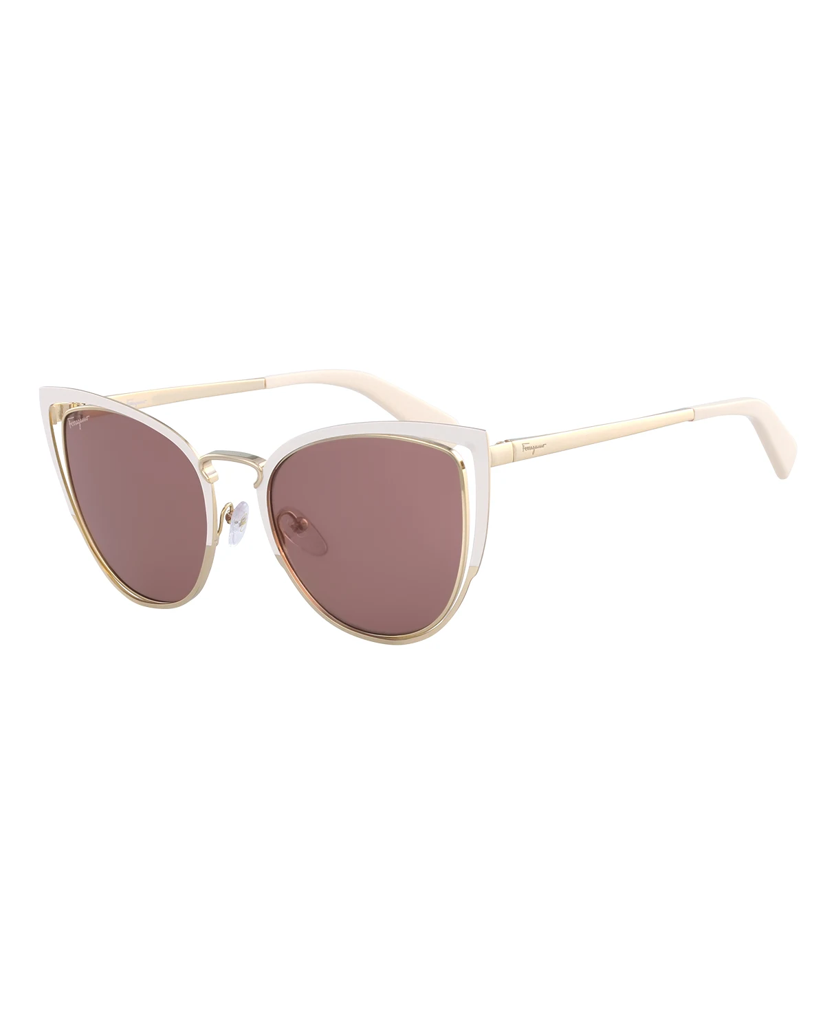 Colorblock Cutout Cat-Eye Sunglasses