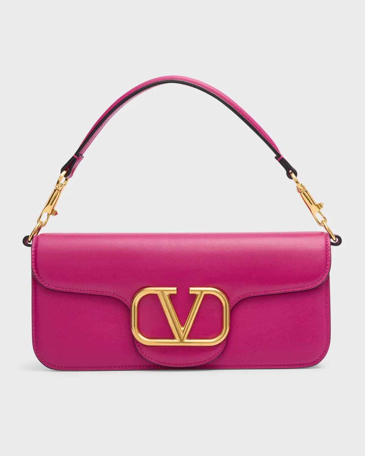 VLogo Lambskin Leather Shoulder Bag