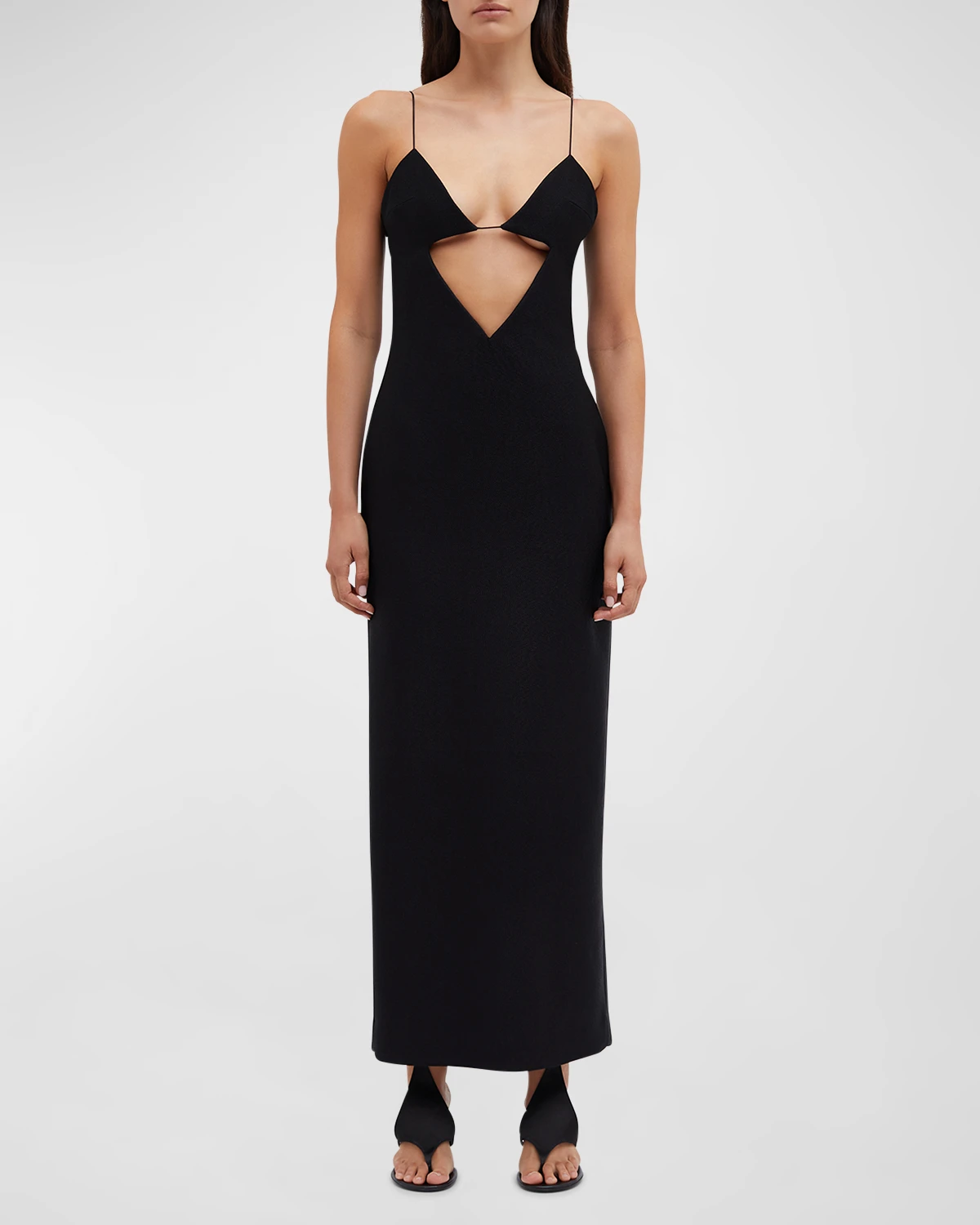 Volcan V-Neck Cutout Maxi Cami Dress