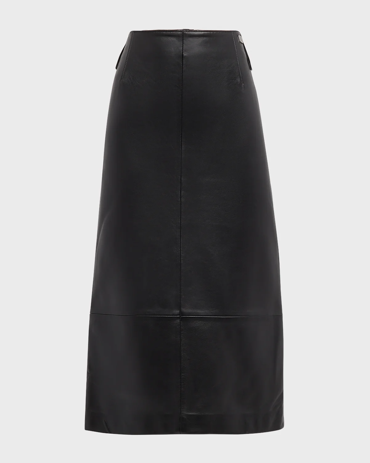 Leather Slim Pencil Midi Skirt