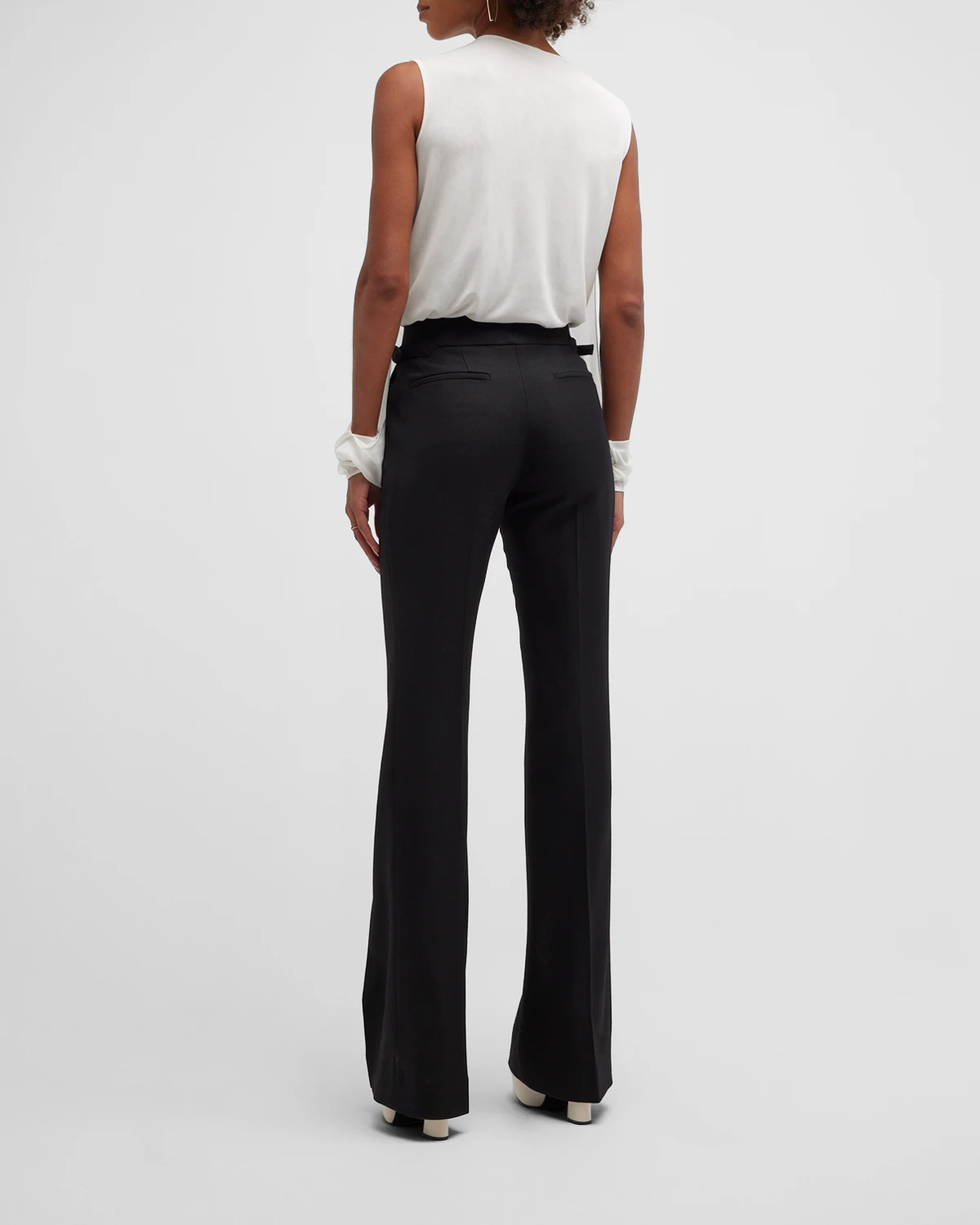 Tailored Flare Twill Pants